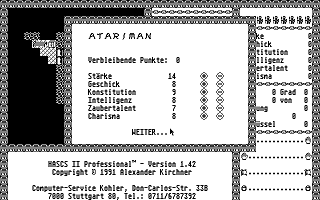 Wiederkehr des Zauberers (Die) atari screenshot